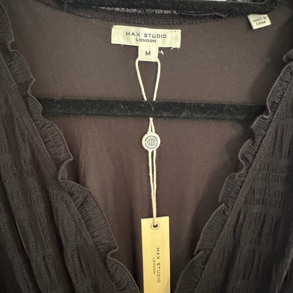 Max Studio London Elegant Black Maxi Dress NWT size medium - Picture 4 of 5
